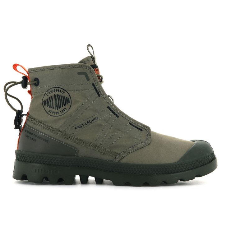 Dámské Boty Palladium Pampa Travel Lite Olivy Zelené | CZ GMI-70R